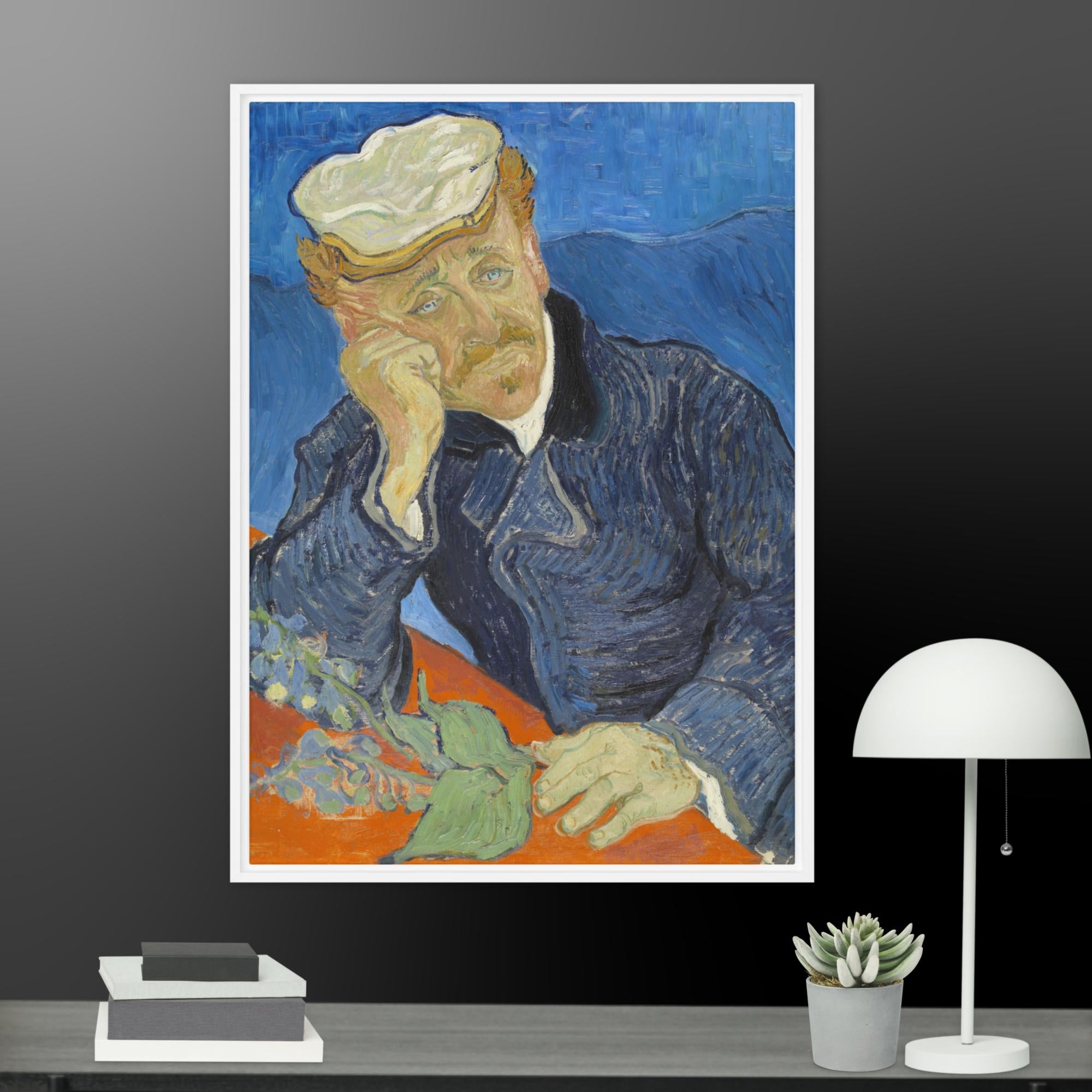  Portrait of Dr. Paul Gachet Art By Vincent van Gogh Framed canvas Print