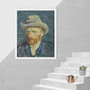 Self-portrait with grey felt hat by Vincent van Gogh Framed canvas Print