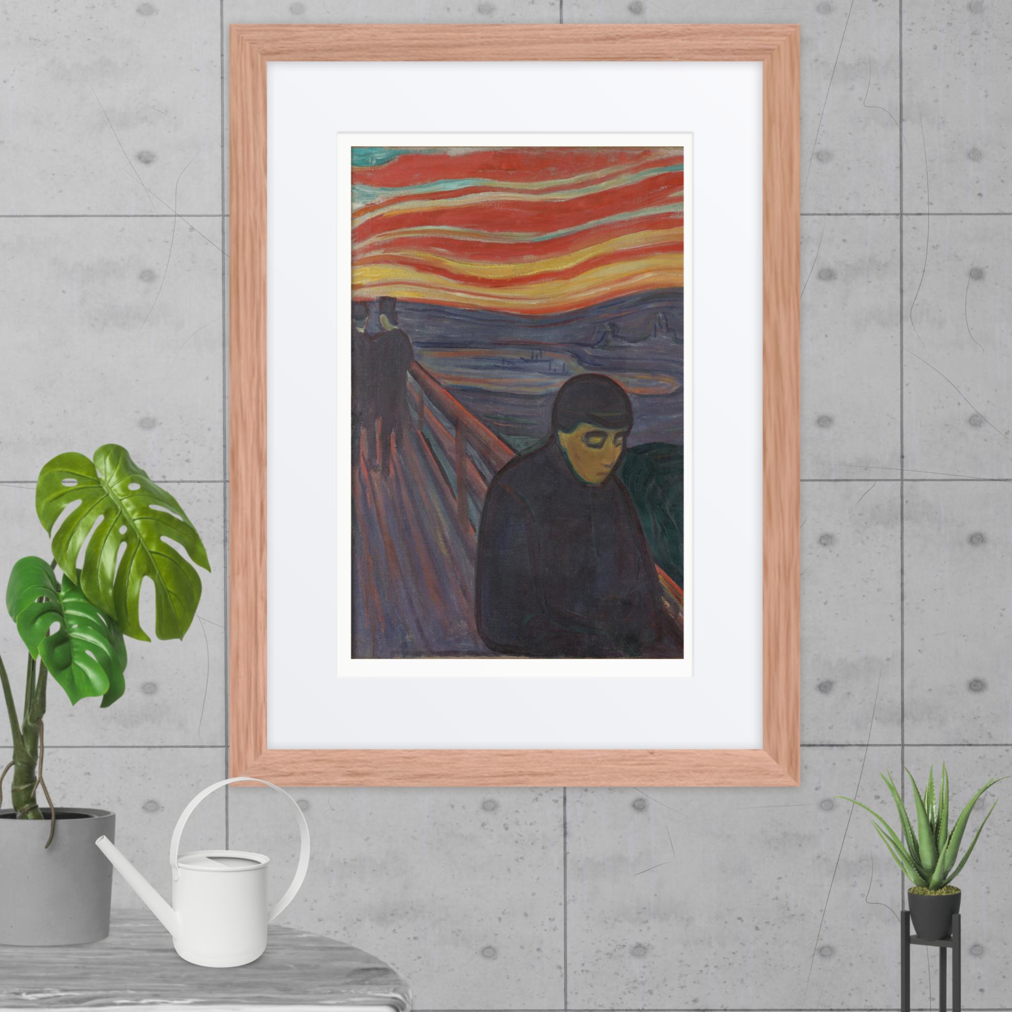 Despair by Edvard Munch Framed Canvas Print