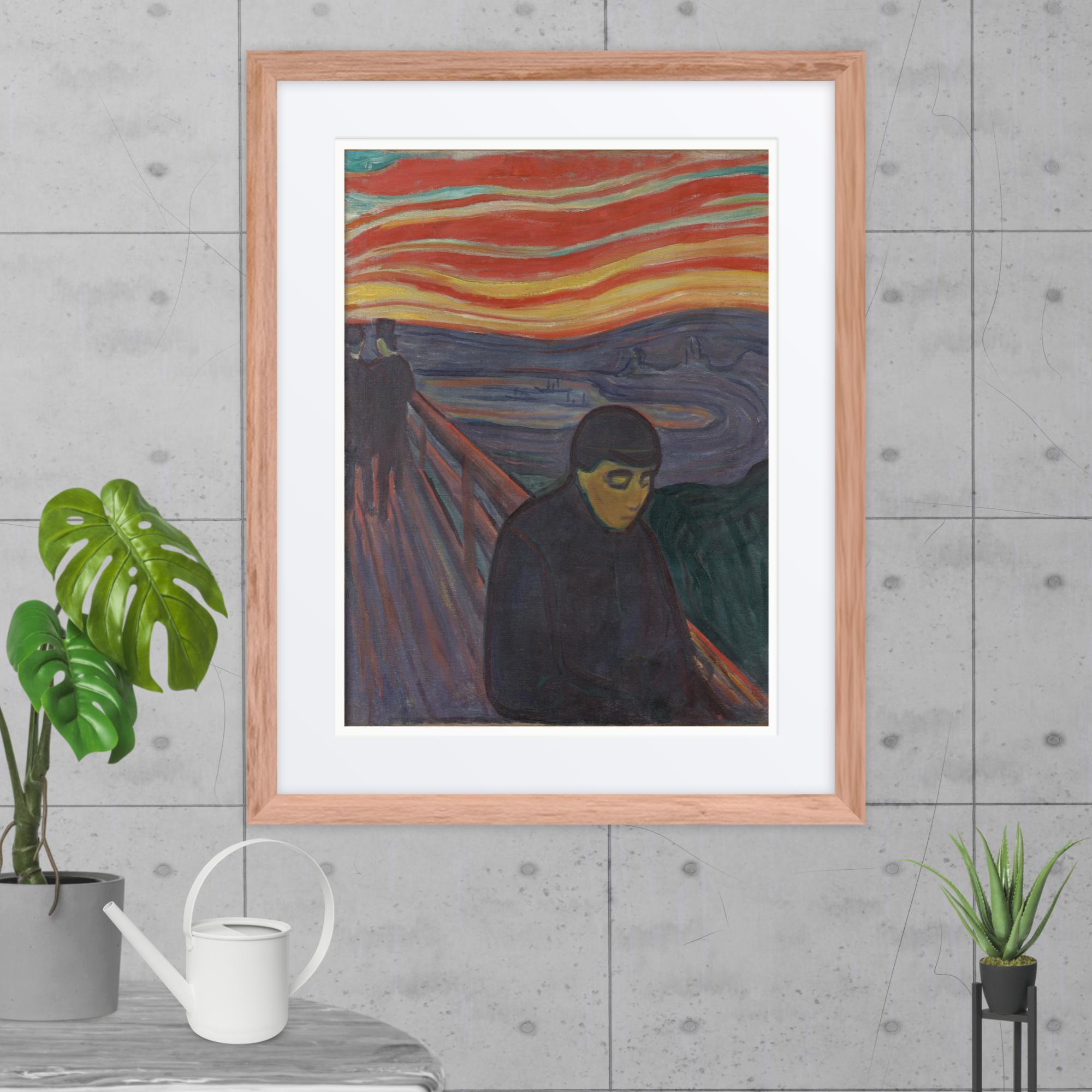 Despair by Edvard Munch Framed Canvas Print