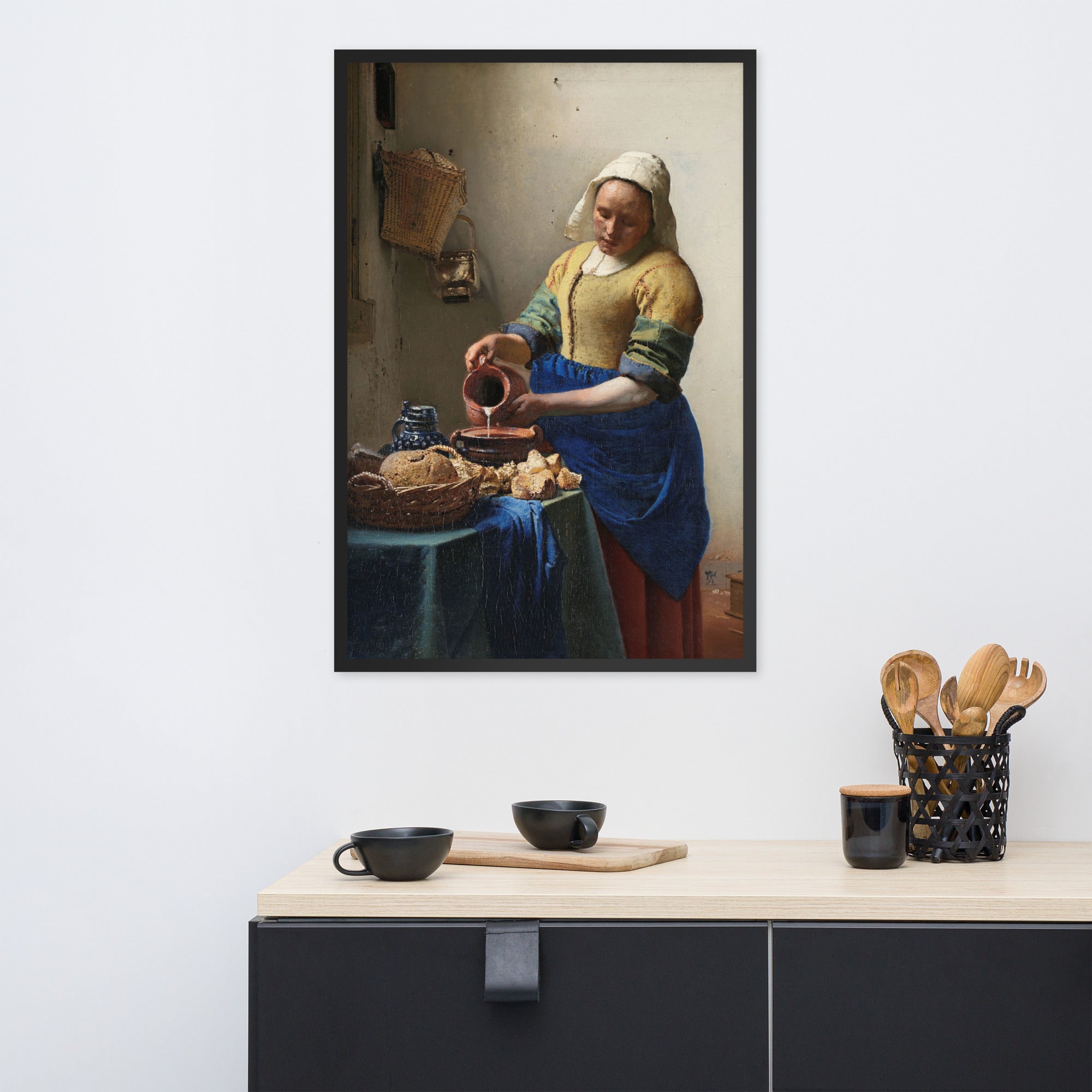 The Milkmaid art by Johannes Vermeer