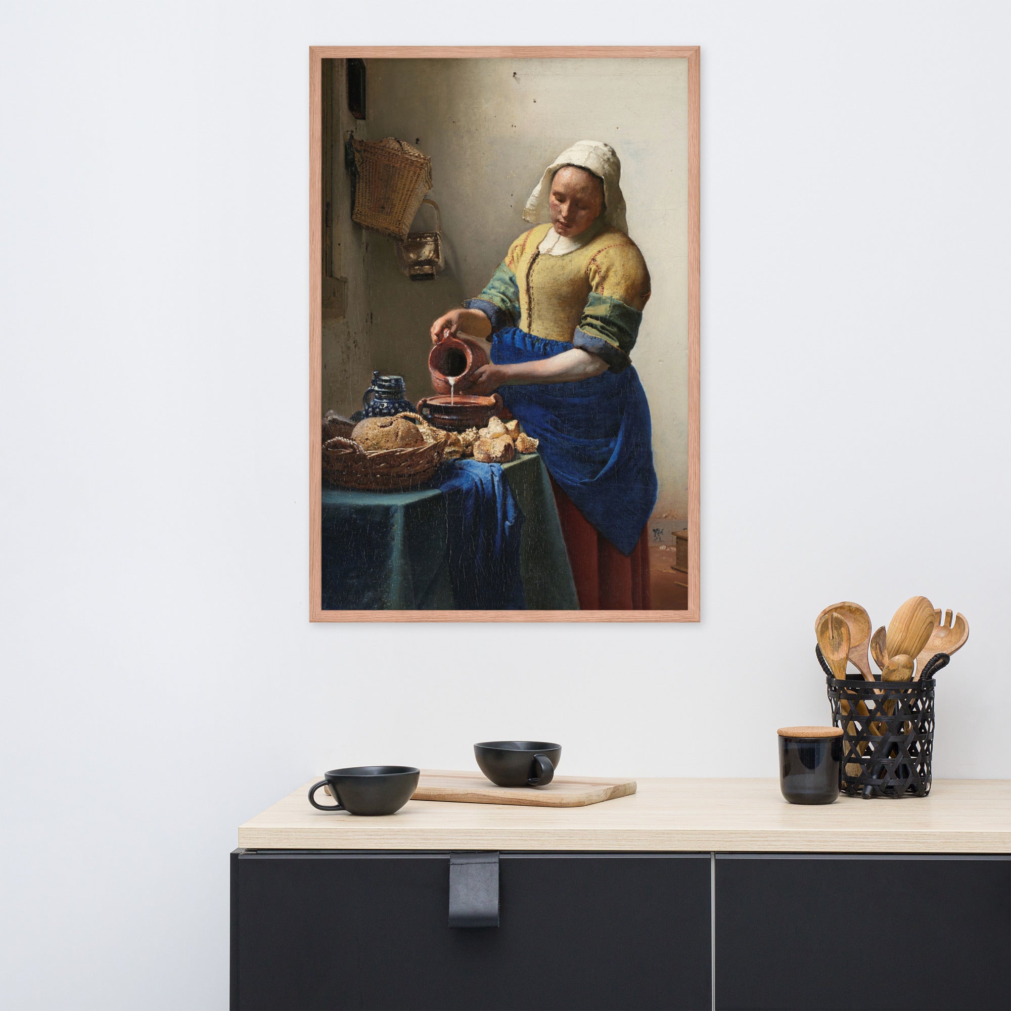 The Milkmaid art by Johannes Vermeer