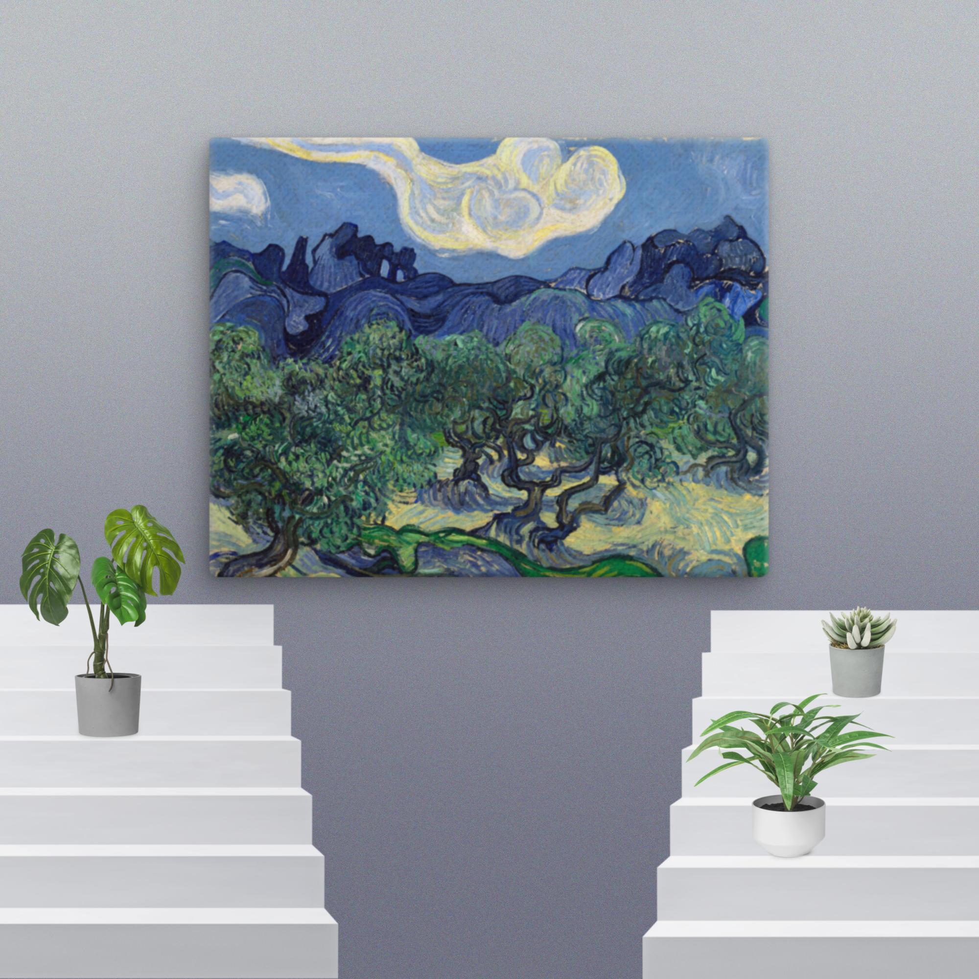 The Olive Trees by Vincent van Gogh Thin canvas Print