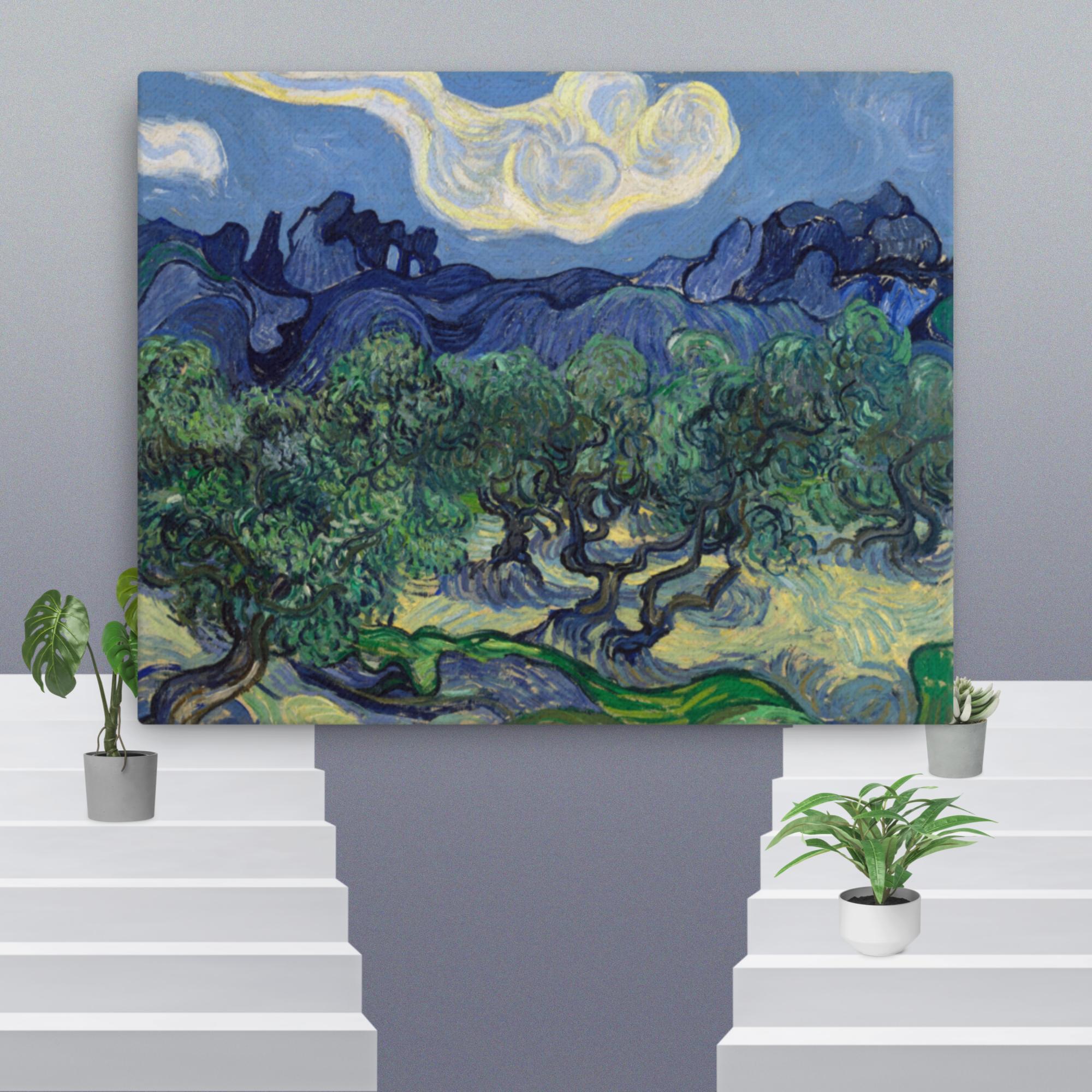 The Olive Trees by Vincent van Gogh Thin canvas Print